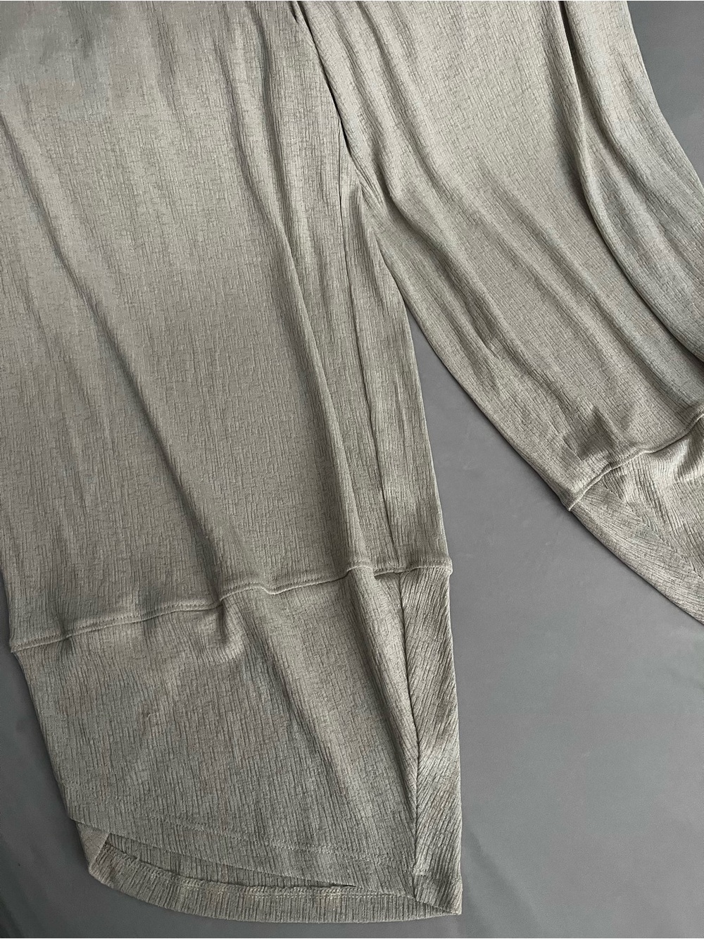 NWT FREE PEOPLE Light Gray Wide-Leg Lounge Pants - Picture 2 of 6